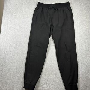 Lululemon ABC Jogger Pants Mens Large Black Tapered Stretch Drawstring Athletic